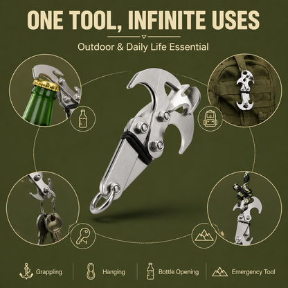 🪝 The Ultimate Outdoor Survival Grappling Hook – Compact, Strong & Multi-Purpose