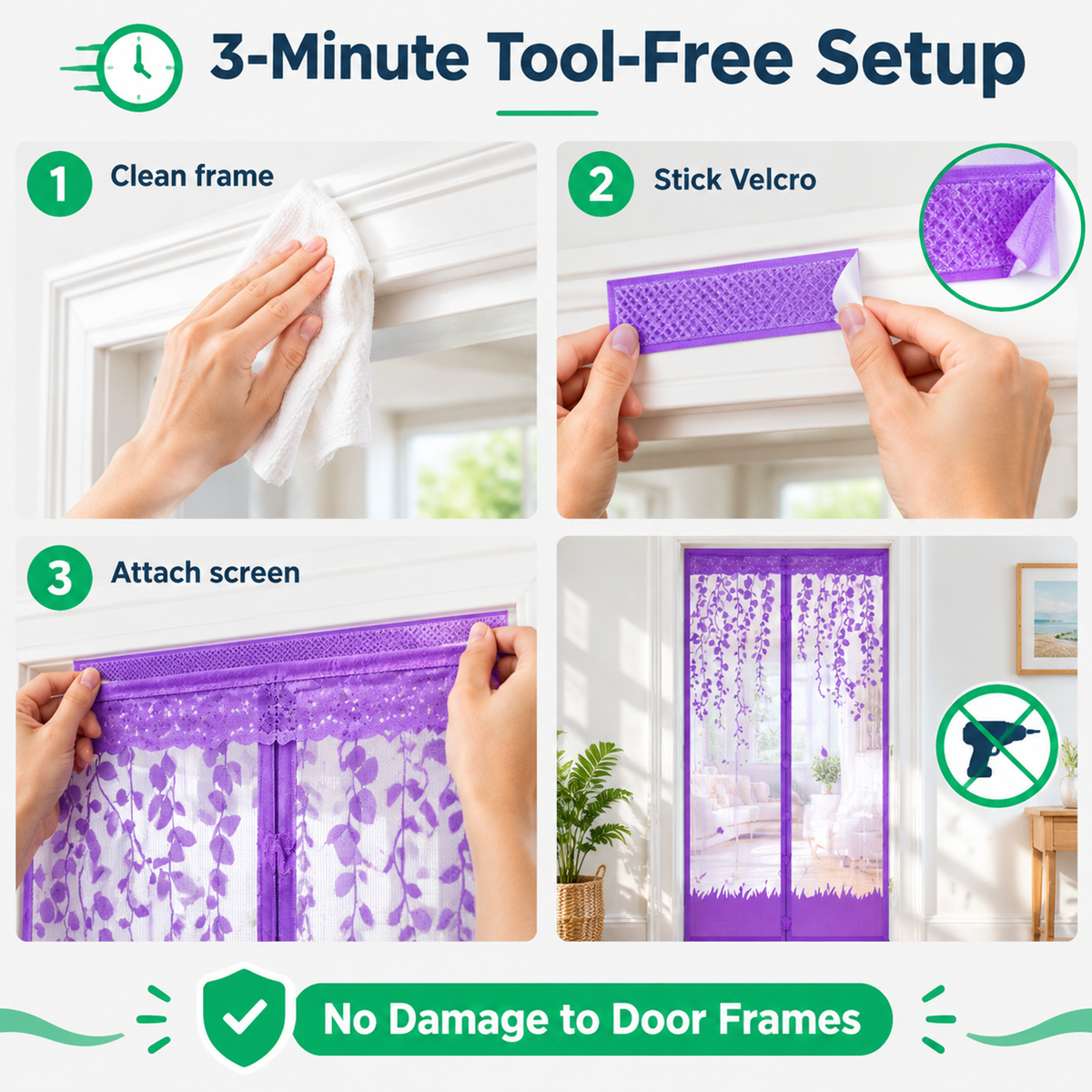 💥50% OFF🦟Drill-free magnetic mesh screen door (mosquito curtain)