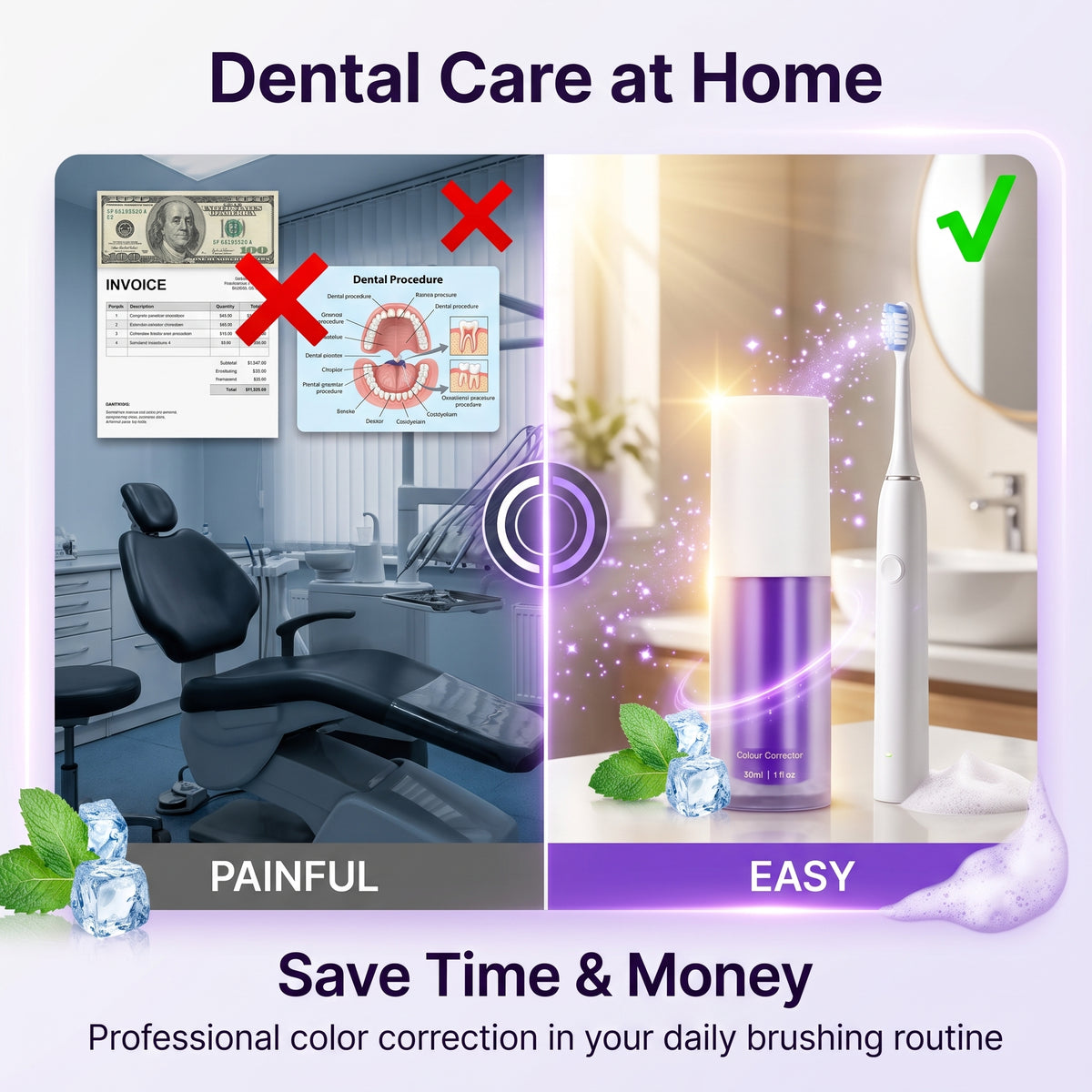 💕Buy 1 Get 1 Free🎁Purple Brightening Toothpaste Whitening Toothpaste