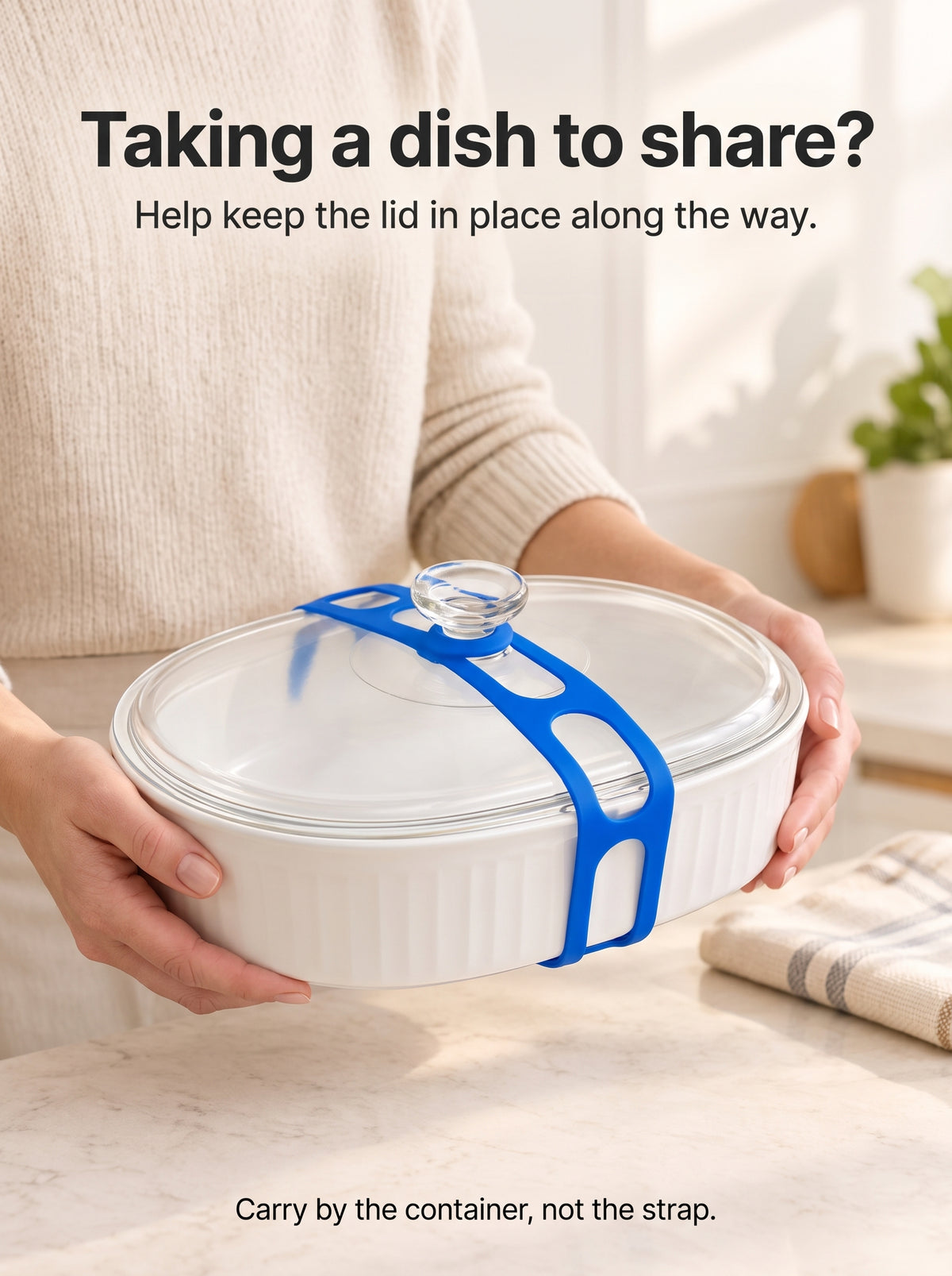 🔥Buy 2 Get 2 Free-Reusable Silicone Lid Straps | Secure Pots, Pans & Bento Boxes