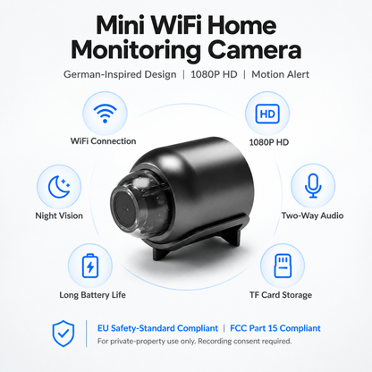 💥50% OFF 📹🛡️Small Indoor WiFi Camera for Pet,Baby & Home Monitoring