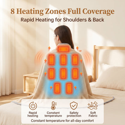 🔥 Free Shipping,Last Day 50% Off!🔥Portable USB Electric Heated Blanket Perfect for Outdoors or the Office. Use as a Single-Person Throw, Wrap, or Lap Blanket.