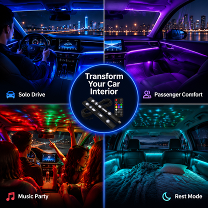 💥50% OFF 🚗💡Multicolor Sound-Activated Car Interior Ambient Lights
