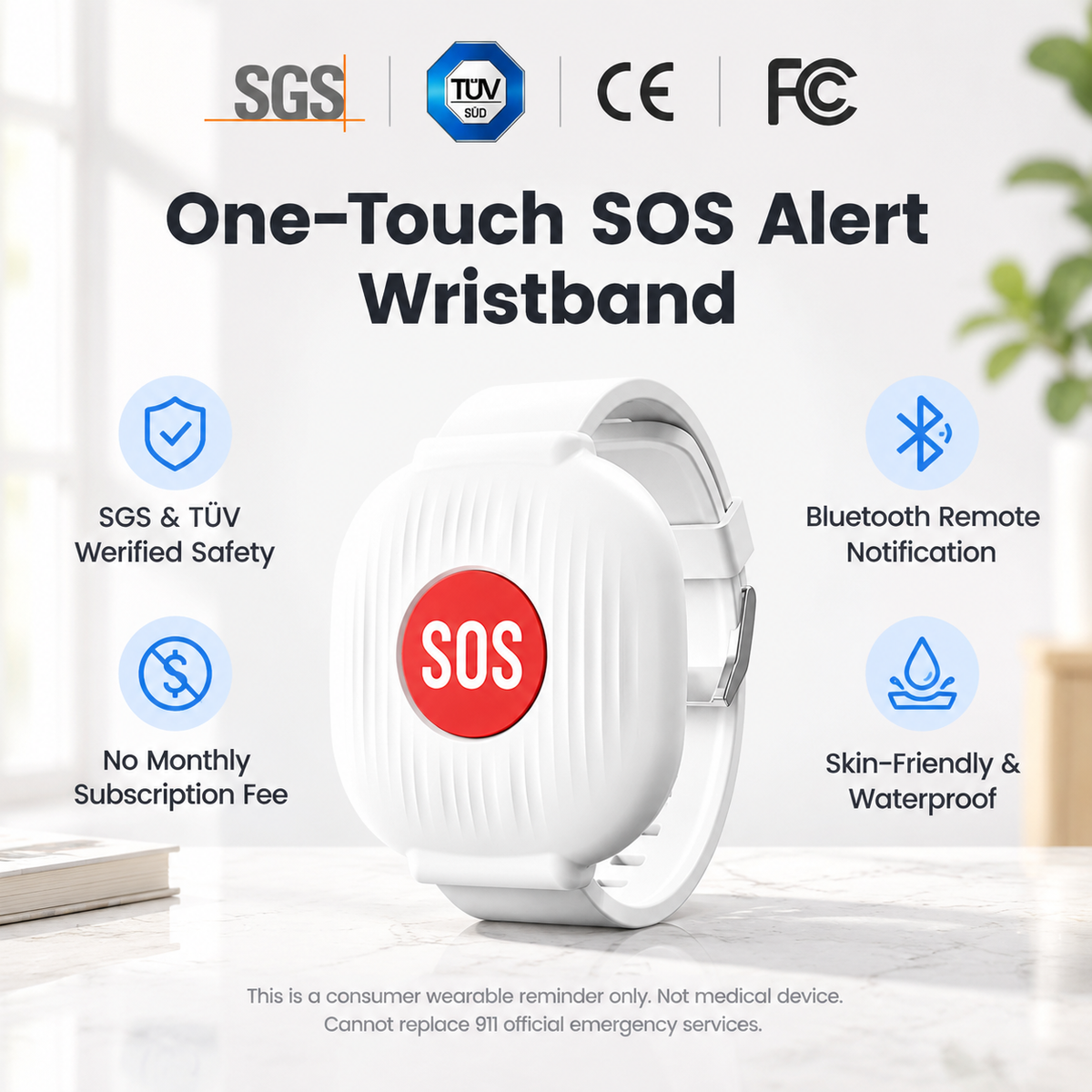 💥50% OFF 🆘 Elderly SOS Emergency Call Wristband