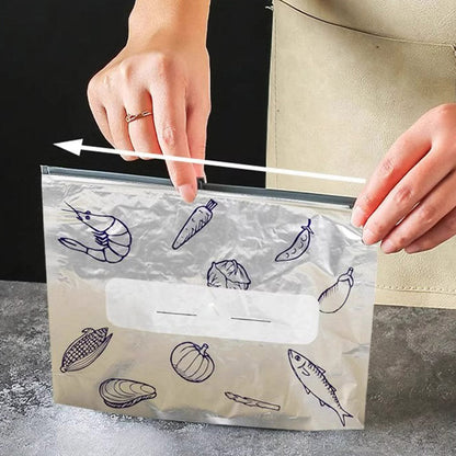 🍲Buy 1 Get 1 Free🥗100 Pieces Reusable Aluminum Foil Storage Bags Keep Food Fresh Protected And Ready To Use