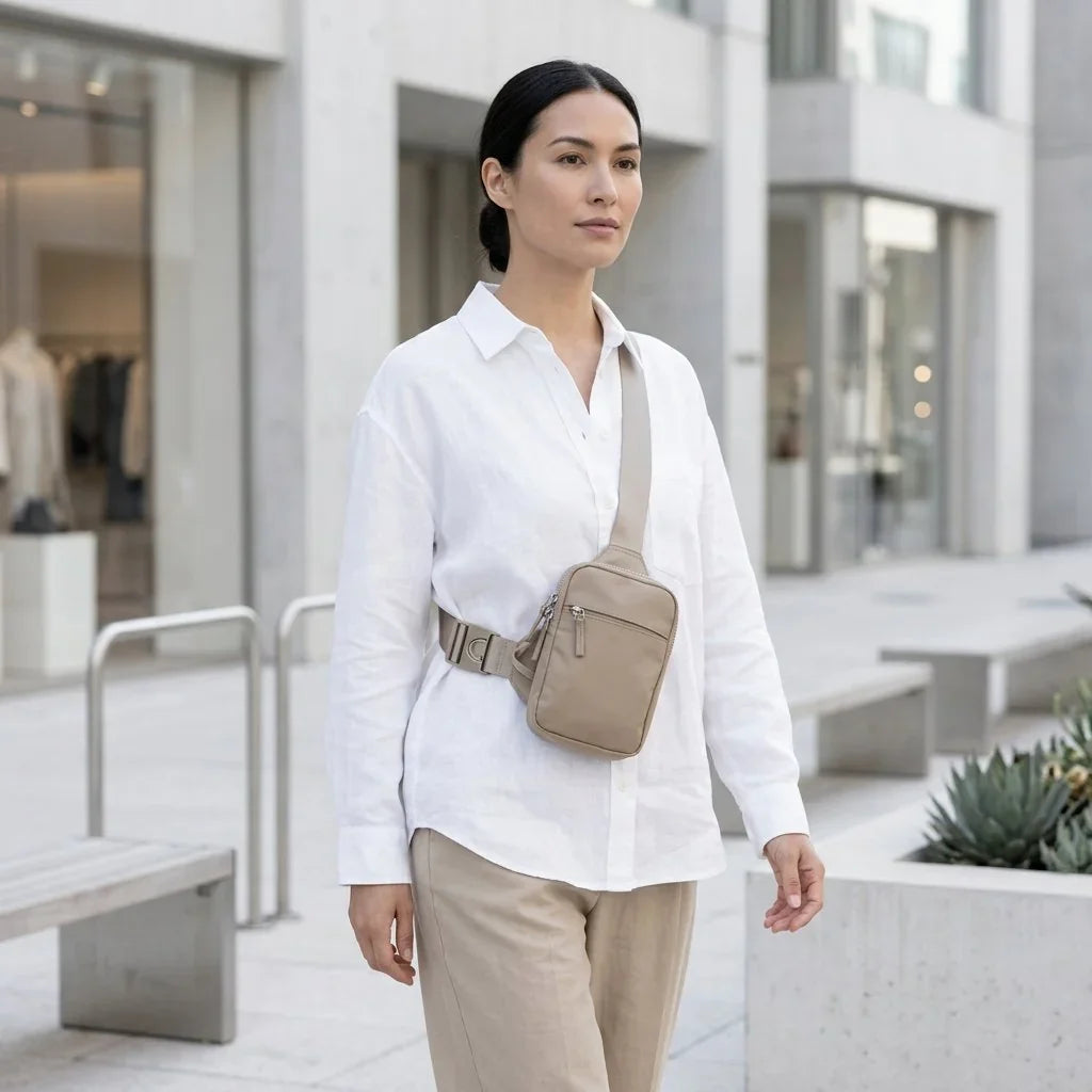 🛡️ Travel Sling Bag – Discreet Secure Sling Pack Keeps Valuables Safe