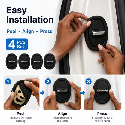 4PCS Car Door Latch Buffer Pads 🚗 Anti-Collision Door Protection Covers
