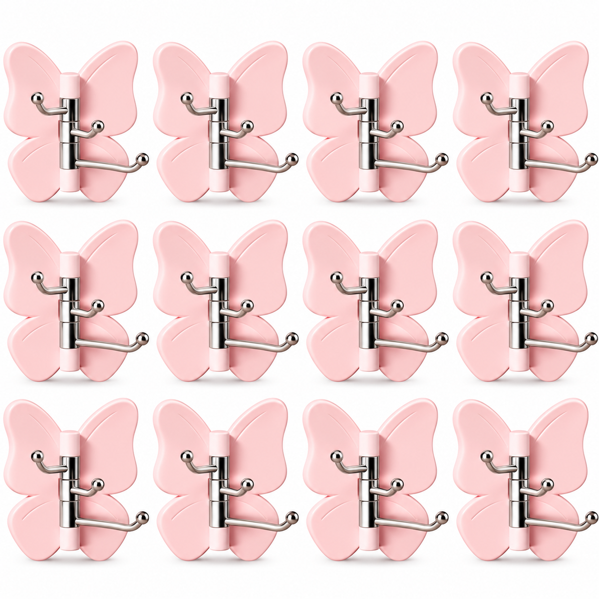 🦋 Buy 1 Get 1 Free 🎁 4-Piece Set of Rotating Butterfly-Shaped Hooks