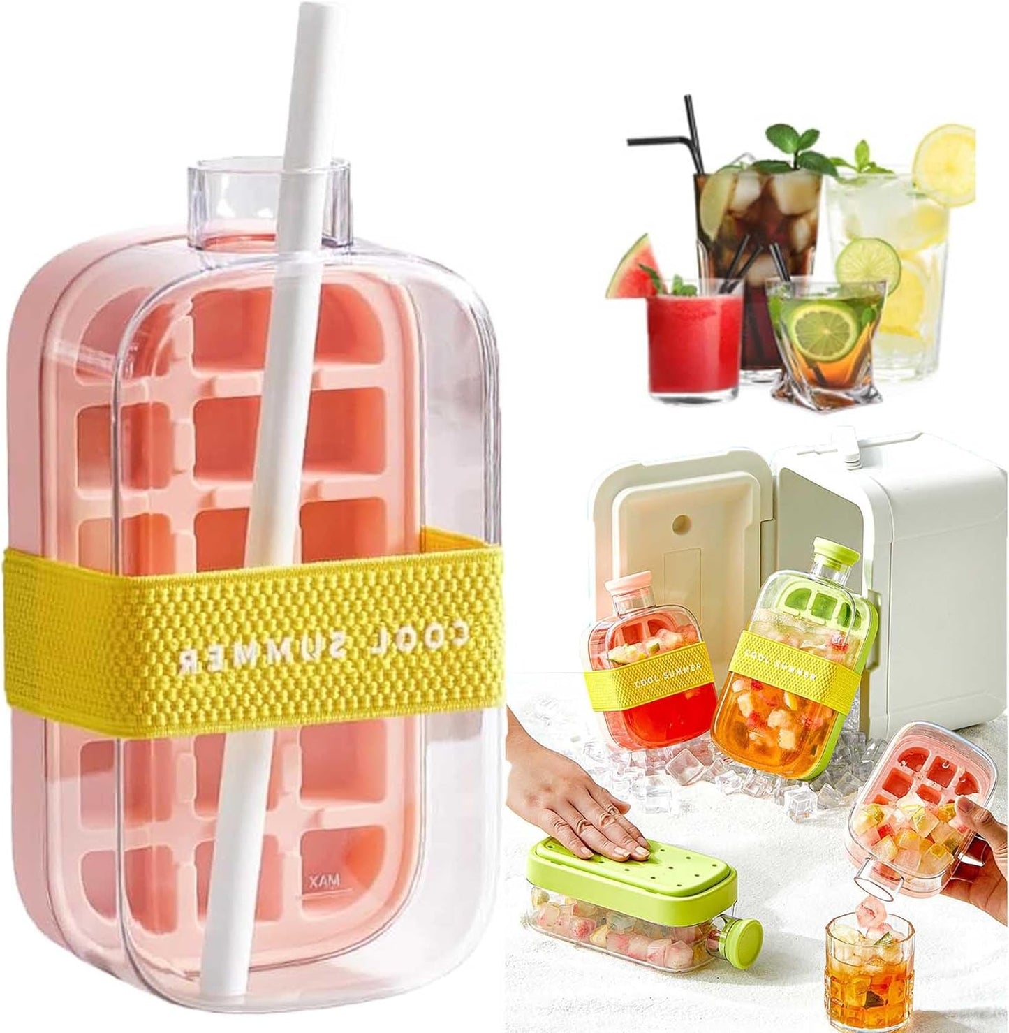 🧊2-in-1 Ice Cube Water Bottle – Make Ice Inside Your Bottle Anytime