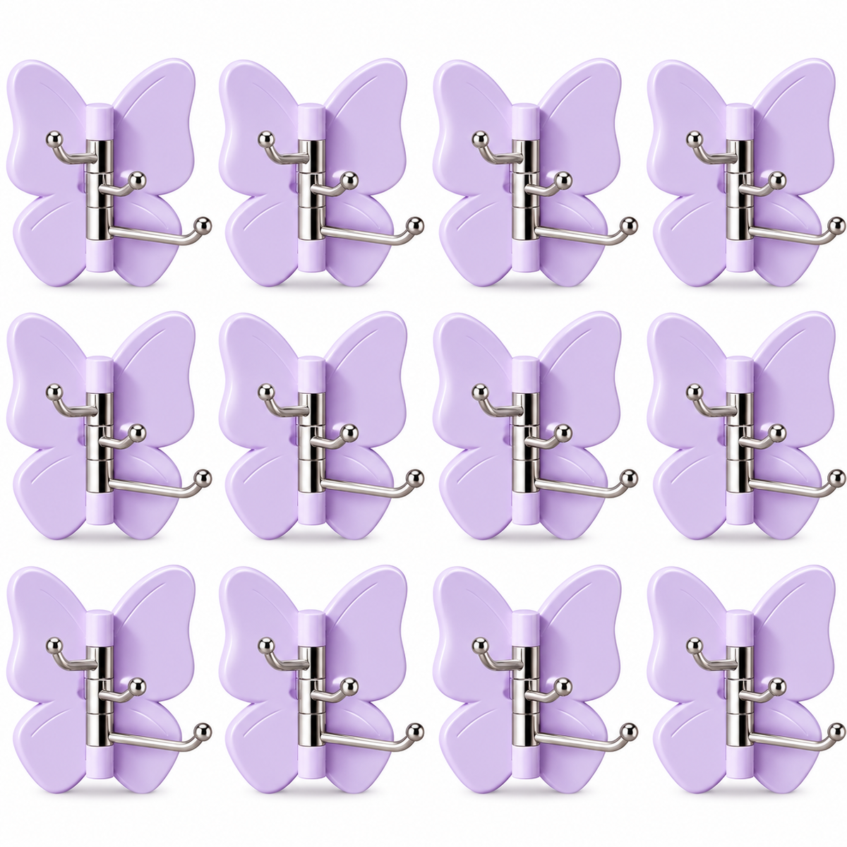 🦋 Buy 1 Get 1 Free 🎁 4-Piece Set of Rotating Butterfly-Shaped Hooks