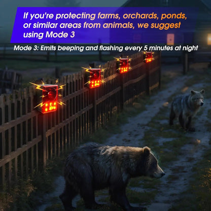 📢 Last Day Sale 50% OFF💥Solar Outdoor Motion SensorAlarm - Dog Barking & GunshotSound, Support Recording andVolume Adjustment