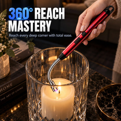 🔥Buy 1 Get 1 Free🔥360 Degree Flexible Arc Lighter Windproof Rechargeable Electric Lighter With LED Battery Indicator
