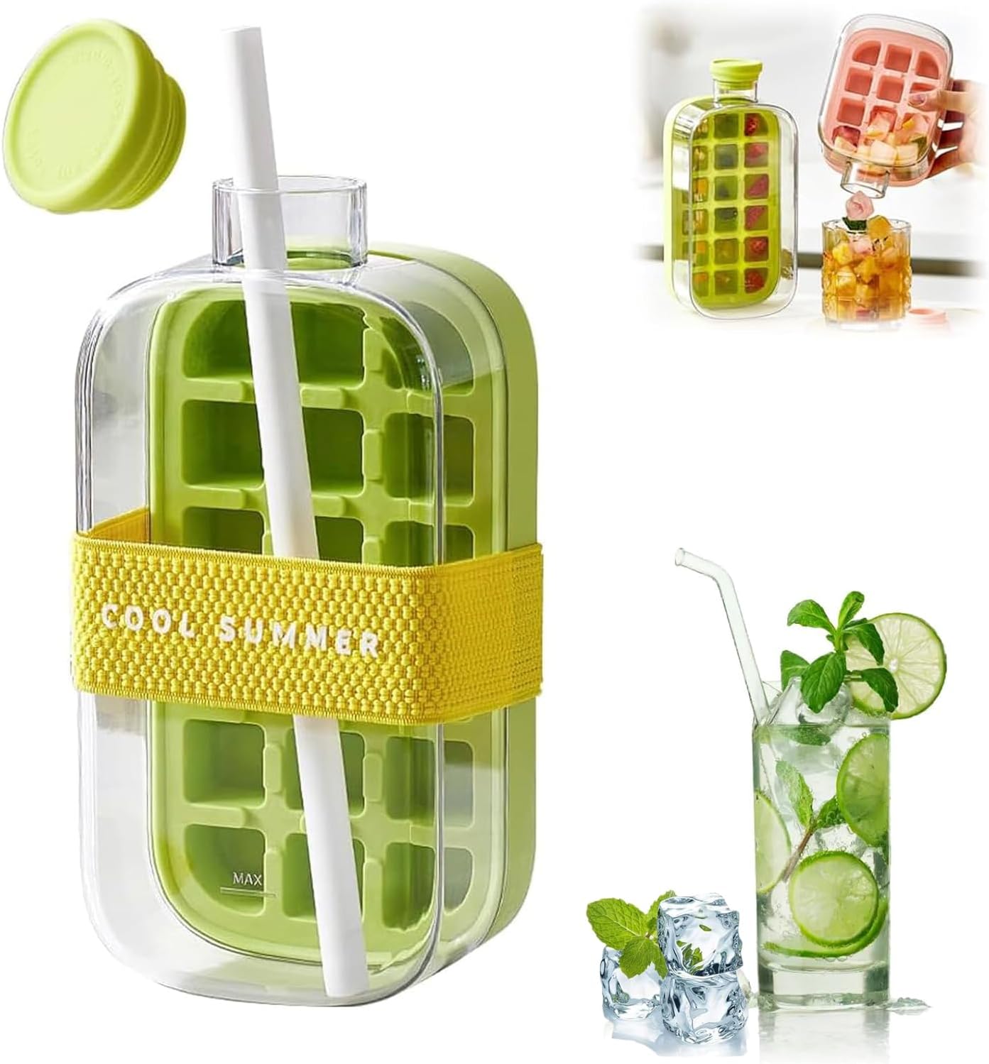 🧊2-in-1 Ice Cube Water Bottle – Make Ice Inside Your Bottle Anytime