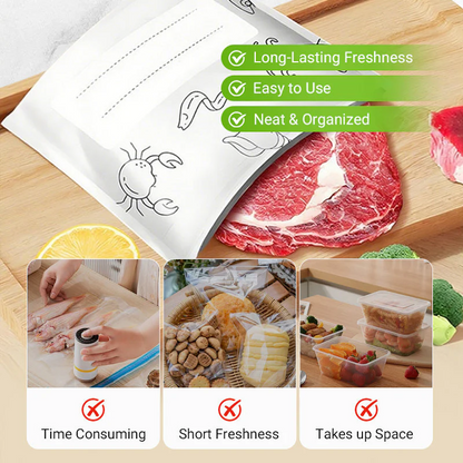 🍲Buy 1 Get 1 Free🥗100 Pieces Reusable Aluminum Foil Storage Bags Keep Food Fresh Protected And Ready To Use