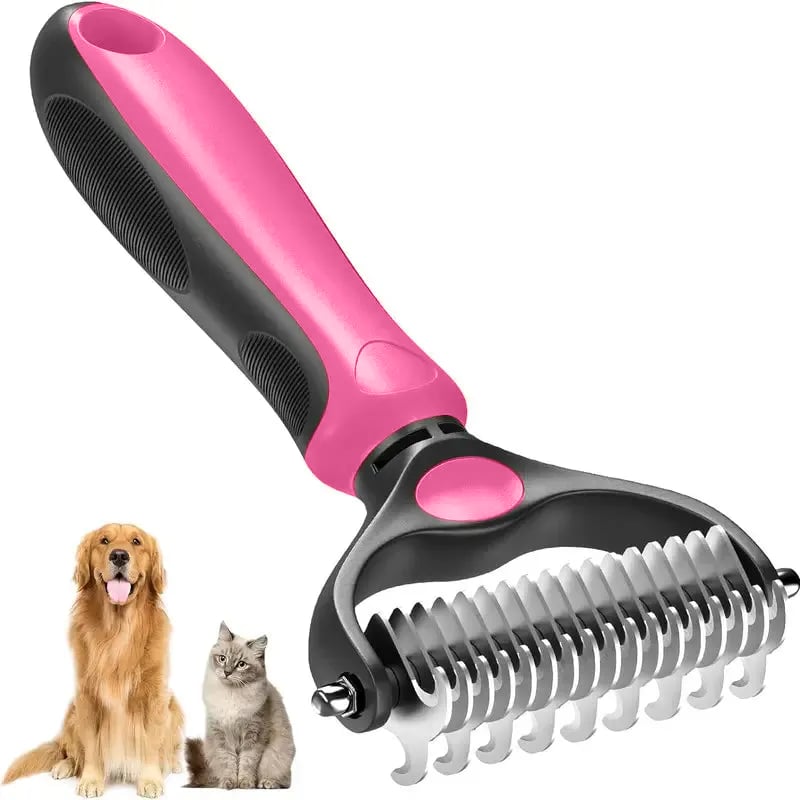 🐾 Double-Sided Pet Grooming Brush For A Cleaner Home & Happier Pets