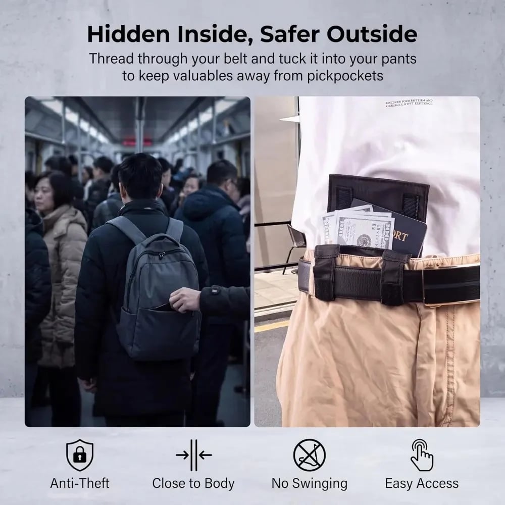 🔥Buy 1 Get 1 Free✨Concealed Anti Theft Travel Waist Bag Hidden Secure Fanny Pack