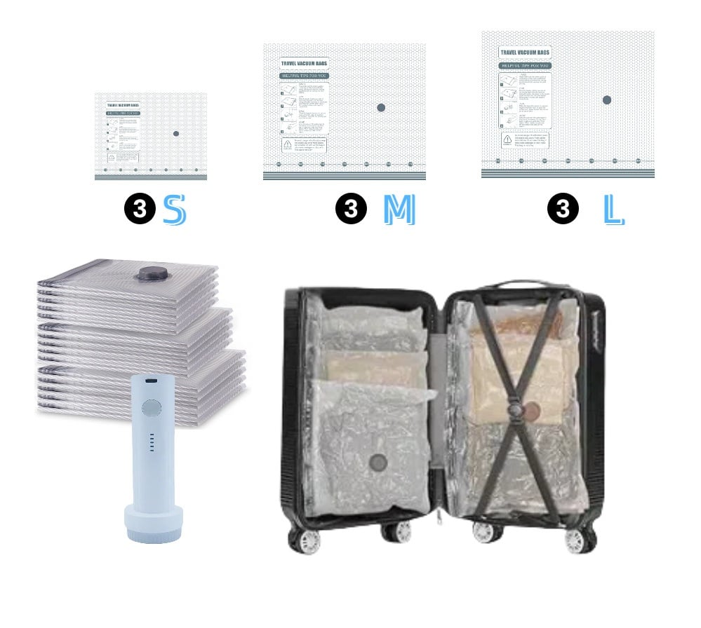 🕒 Limited time offer! 50% OFF⏳✨ X7 Cordless Travel Vacuum Bag