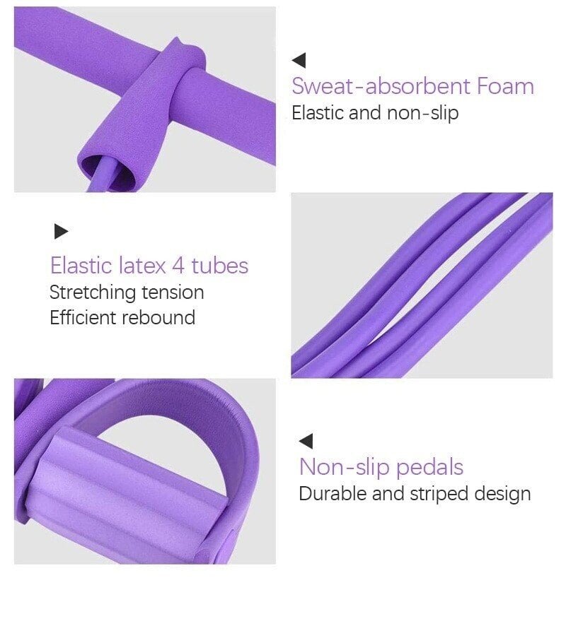 🔥 50% OFF + BUY 1 GET 1 FREE！Fitness Resistance Bands-6 Tube Pedal Ankle Puller