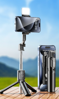 🤳【Limited-Time Offer 】Mini Bluetooth Selfie Stick | Built-in Fill Light for Perfect Shots