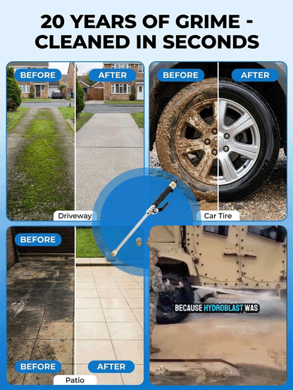 Turn Your Garden Hose into a Pressure Washer! Patented Booster Tech for Cars, Patios, and Lawns 🚗✨Stress-Free Cleaning: Anti-Backflow Valve & Adjustable Sprayer – Blast Away Grime in Seconds 🌊