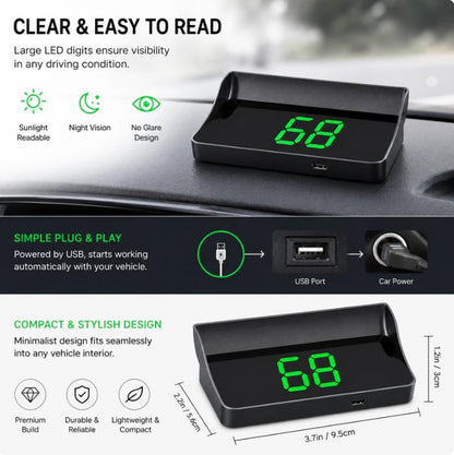 📟 GPS Head-Up Display with Real-Time Digital Speed Display