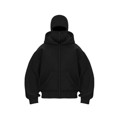 📢 Last Day Sale 56% OFF💥❄️Men’s Balaclava Zip Hoodie for Winter Sports Streetwear and Cold Weather Training