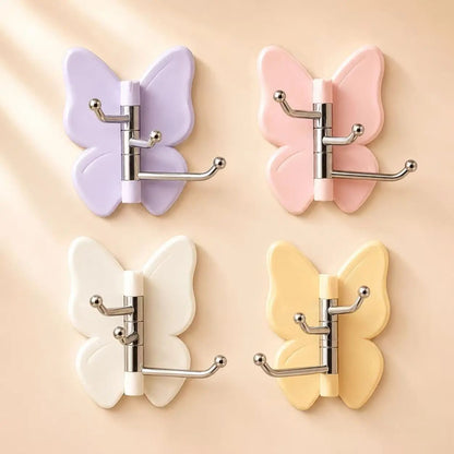 🦋 Buy 1 Get 1 Free 🎁 4-Piece Set of Rotating Butterfly-Shaped Hooks