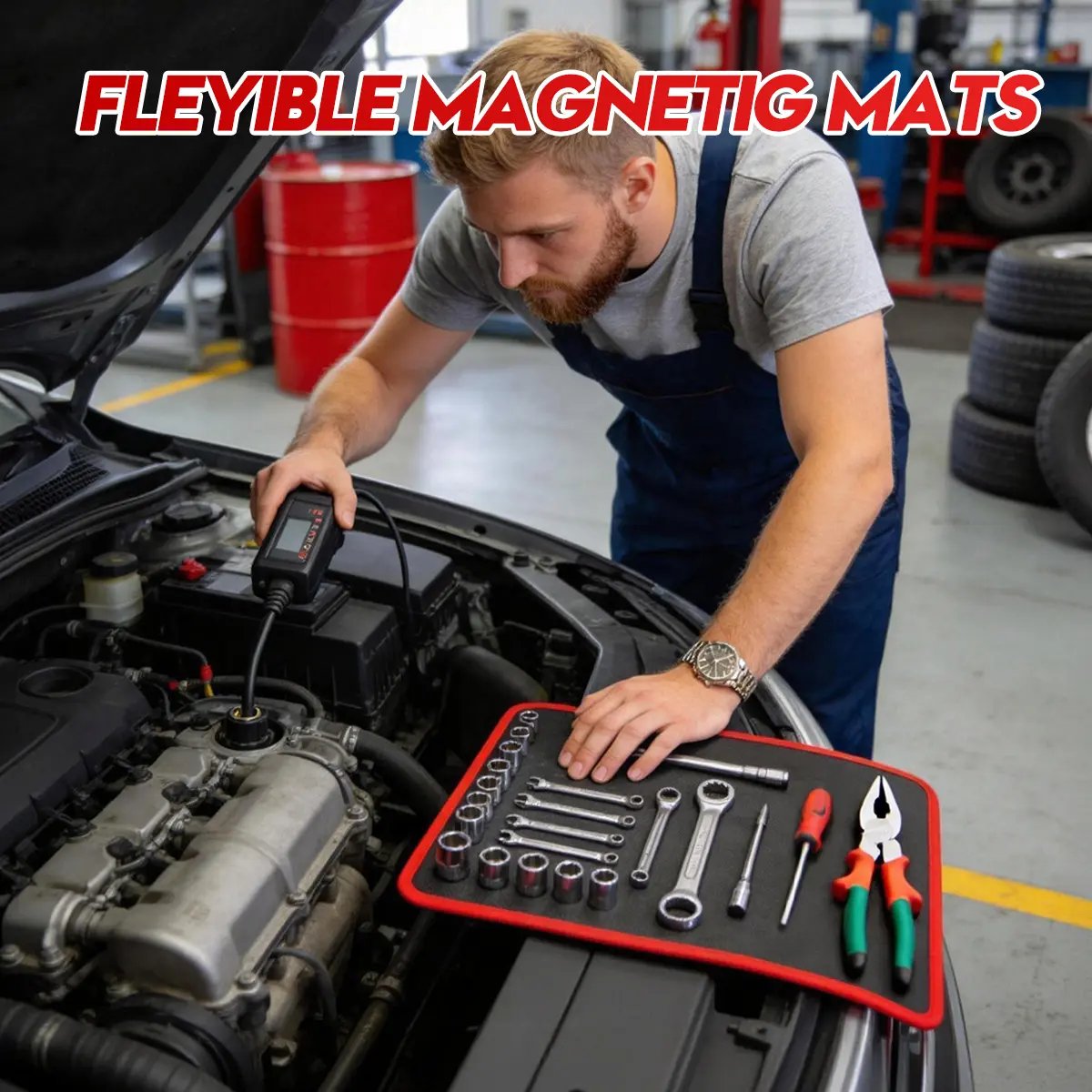 🎁Last Day Buy 1 Get 1 Free 🧲🔧Scratchproof Magnetic Tool Mat & Holder