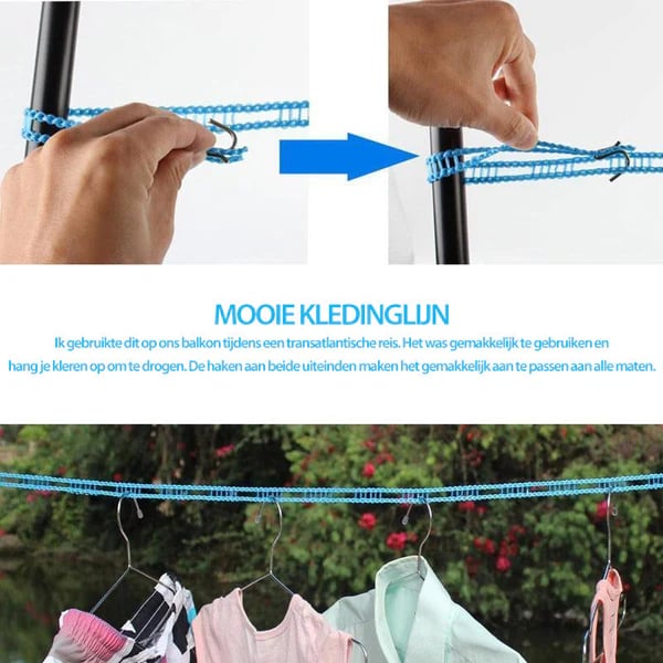 ✨Need a sturdy travel drying line? Heavy-Duty Portable Adjustable Clothesline with Dual Hooks for All Scenes!