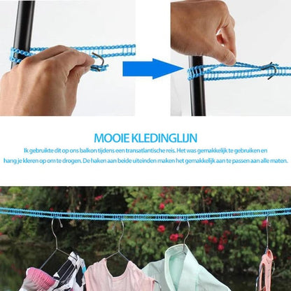 ✨Need a sturdy travel drying line? Heavy-Duty Portable Adjustable Clothesline with Dual Hooks for All Scenes!