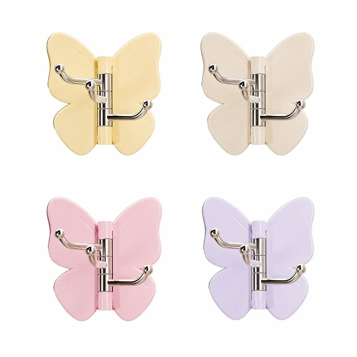 🦋 Buy 1 Get 1 Free 🎁 4-Piece Set of Rotating Butterfly-Shaped Hooks