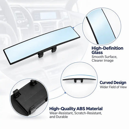 💥Buy 1, Get 1 Free 🚗HD Convex Panoramic Rearview Mirror, Clip-On Car Interior Mirror ☀️