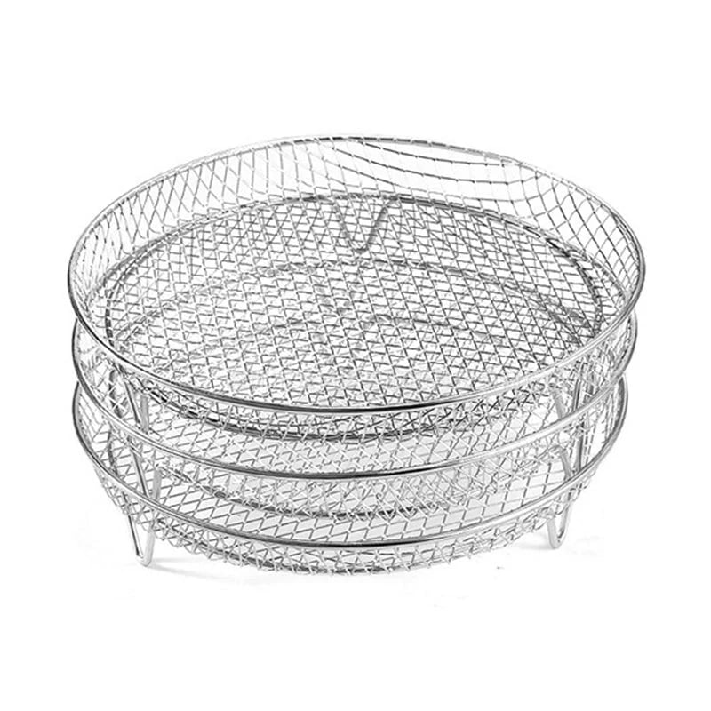 🔥Air Fryer Must-Have! 304 Stainless Steel Grill & Oil Drain Rack