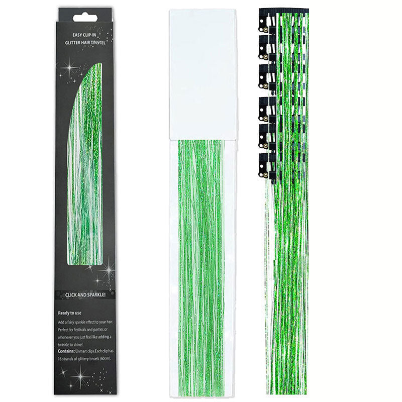 🔥Last Day50%OFF ✨Clip-in Tinsel Hair Extensions (12 tablets) box