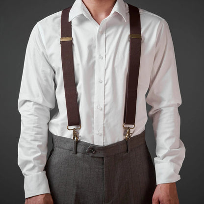🎁Genuine Leather Suspenders, Heavy Duty Adjustable Real Leather Suspenders, Fashion Accessory Gift For Men