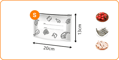 Reusable Aluminum Foil Sealed Fresh Keeping Bags, Double Zipper Leakproof Moisture Proof Food Storage Pouch for Fridge Freezer Meat Vegetable
