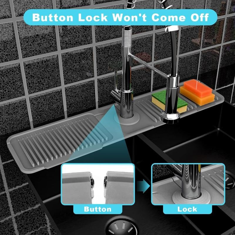 🔥 Limited-Time 50% Off 💧 Silicone Sink Faucet Draining Mat