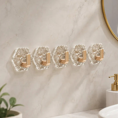 🔥Limited-Time Offer🔥Heavy-Duty Plastic Self-Adhesive Hexagonal Ripple Hooks