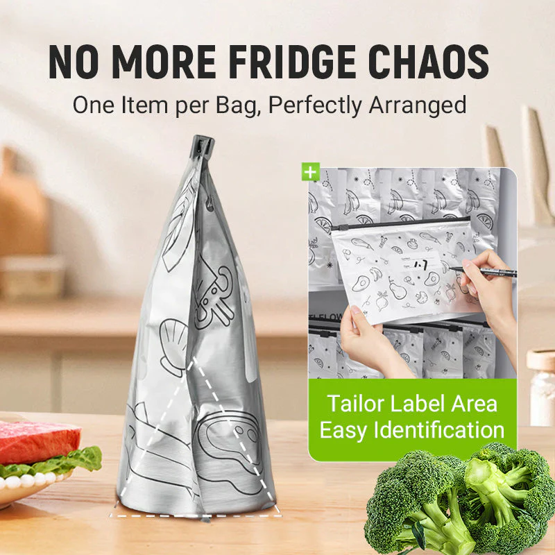 🍲Buy 1 Get 1 Free🥗100 Pieces Reusable Aluminum Foil Storage Bags Keep Food Fresh Protected And Ready To Use