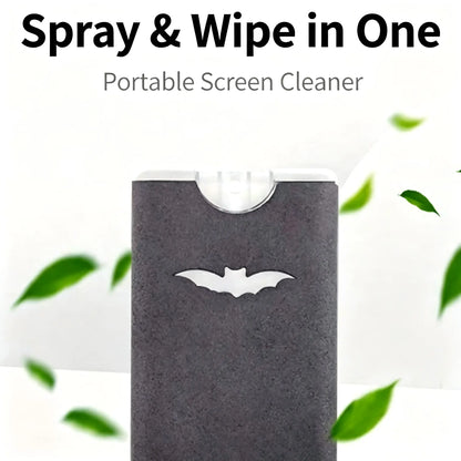 🧼Buy 1 get 1 free-Portable Screen Cleaner Spray with Microfiber Cloth, Nano Streak-Free Cleaning