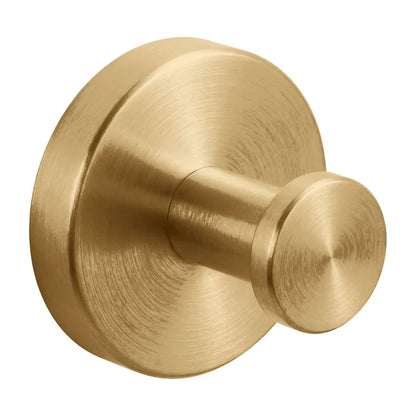 Close-up van een RVS zuignaphaak in geborsteld messing (goud)