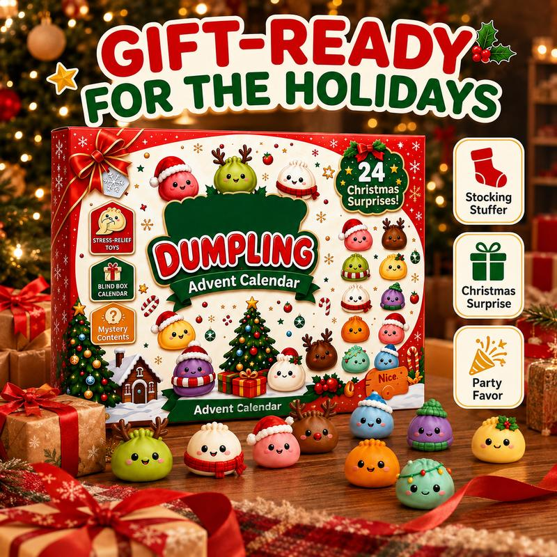 ⏰Hot Sale! 🥟Dumpling Squishy Advent Calendar🎄24 Christmas Surprise Fidget Toys