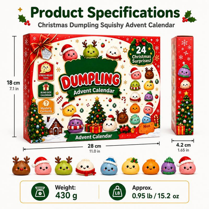 ⏰Hot Sale! 🥟Dumpling Squishy Advent Calendar🎄24 Christmas Surprise Fidget Toys