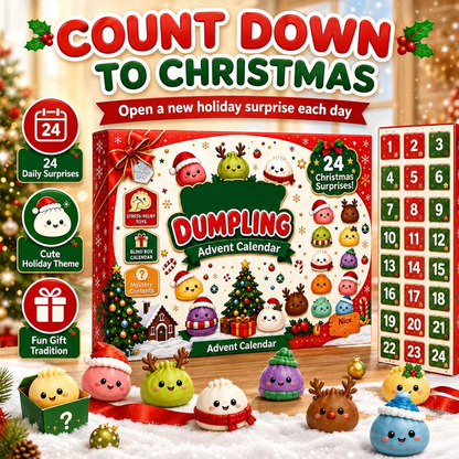 ⏰Hot Sale! 🥟Dumpling Squishy Advent Calendar🎄24 Christmas Surprise Fidget Toys