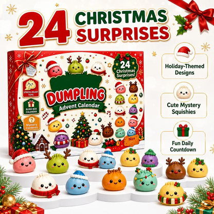 ⏰Hot Sale! 🥟Dumpling Squishy Advent Calendar🎄24 Christmas Surprise Fidget Toys