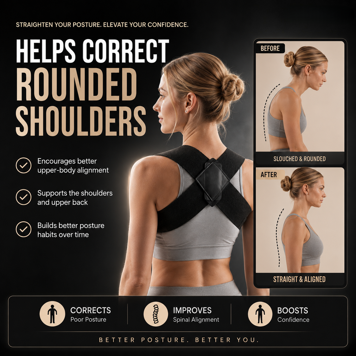 Posture Corrector Shoulder Brace – Open Shoulders, Stand Taller & Feel Confident✨-1