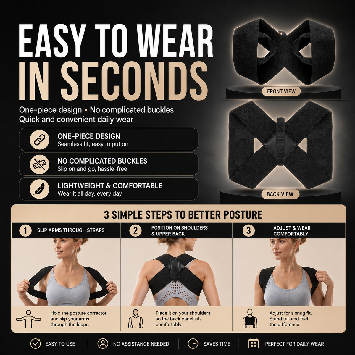 Posture Corrector Shoulder Brace – Open Shoulders, Stand Taller & Feel Confident✨-1