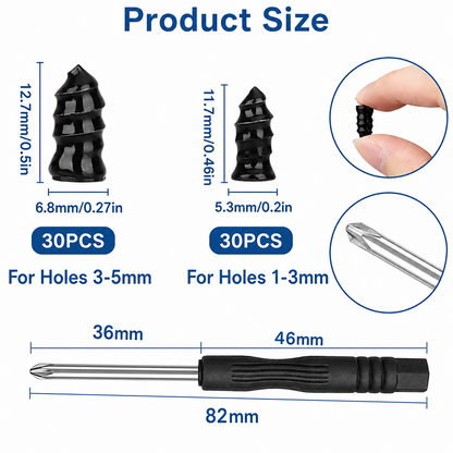🚗Last Day 50% OFF 6O PCSSelf-Sealing Tire Repair RubberNails Kit with 2 Sizes