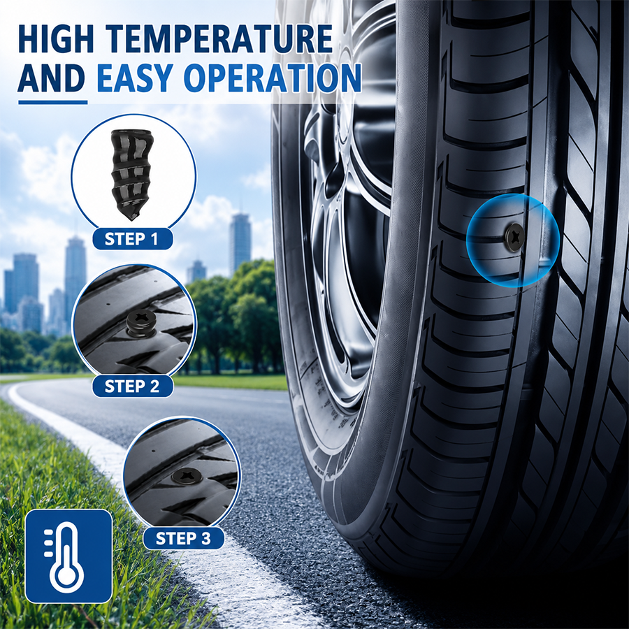 🚗Last Day 50% OFF 6O PCSSelf-Sealing Tire Repair RubberNails Kit with 2 Sizes