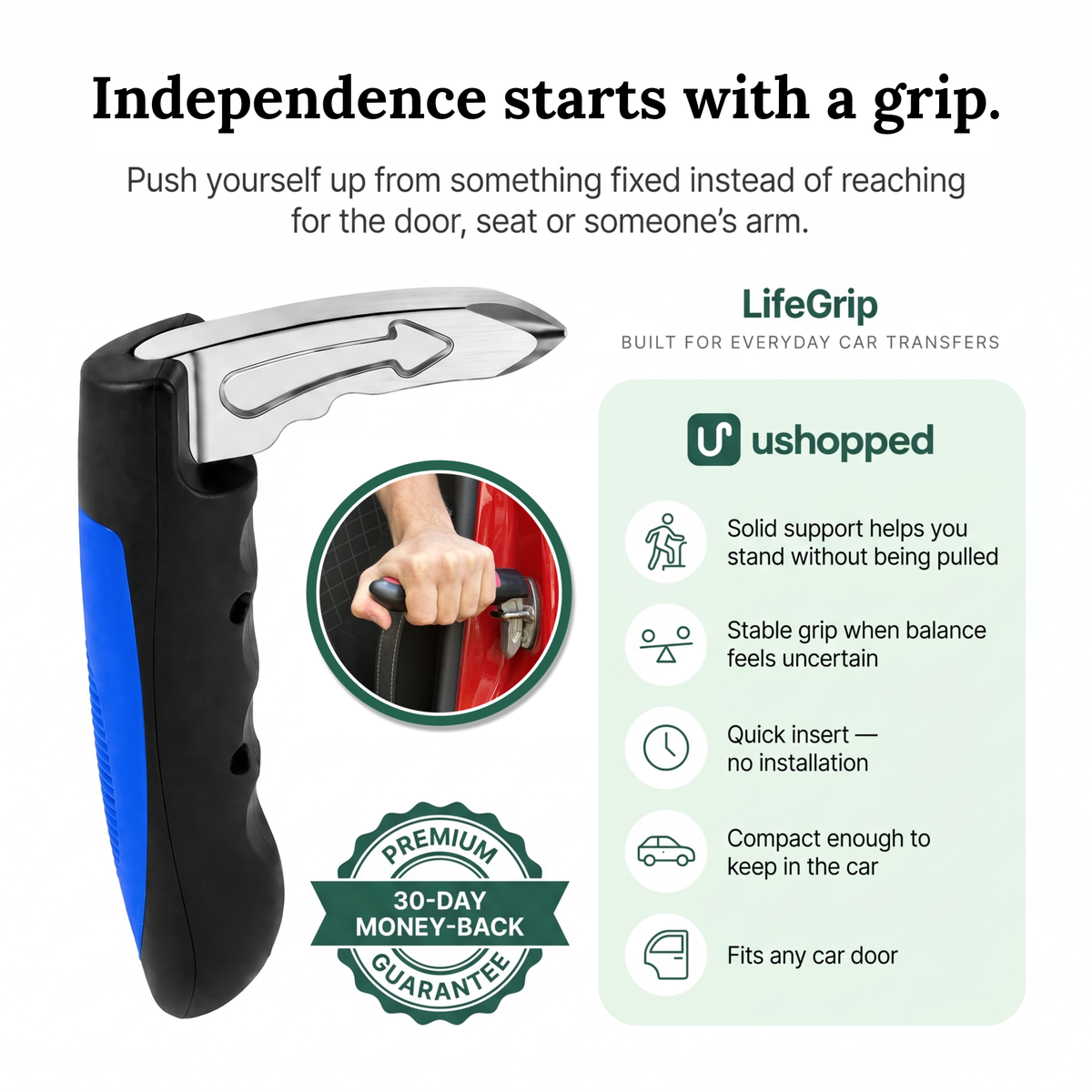 Comfortable Car Armrest! Built‑in Emergency Escape Safety Hammer For Your Safety
